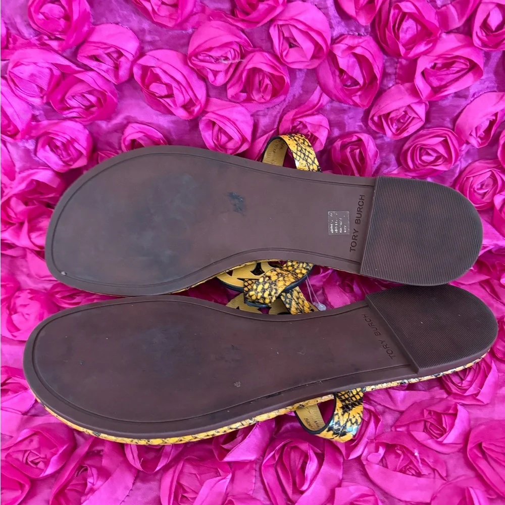 Tory Burch MILLER SANDAL, EMBOSSED LEATHER